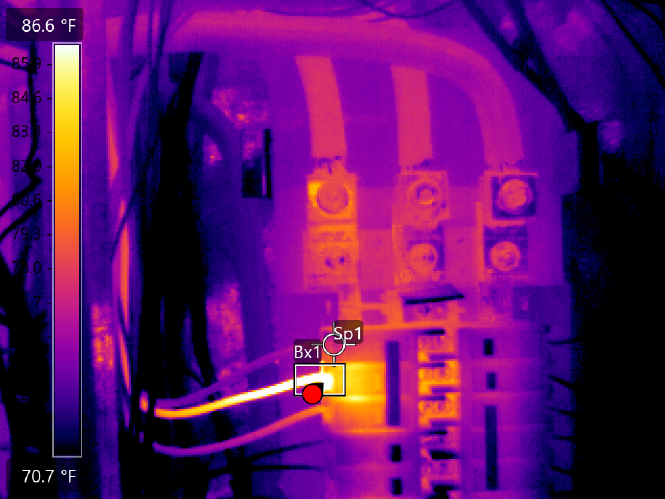 Infrared Scan of Poor Connection
